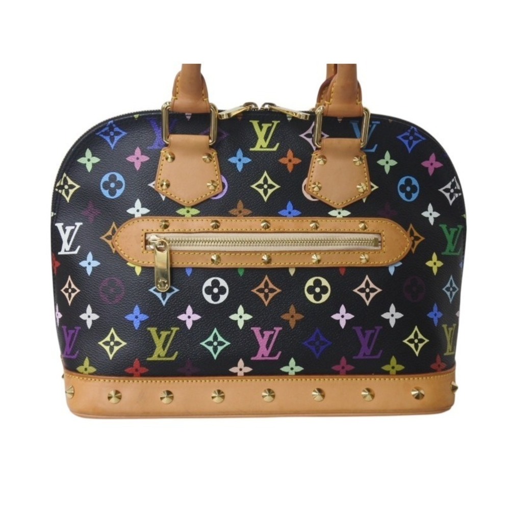 Louis Vuitton Alma PM Handbag Takashi Murakami Multicolor Black Bag - Picture 2 of 10
